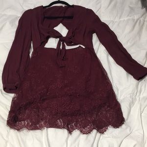 Maroonish dress